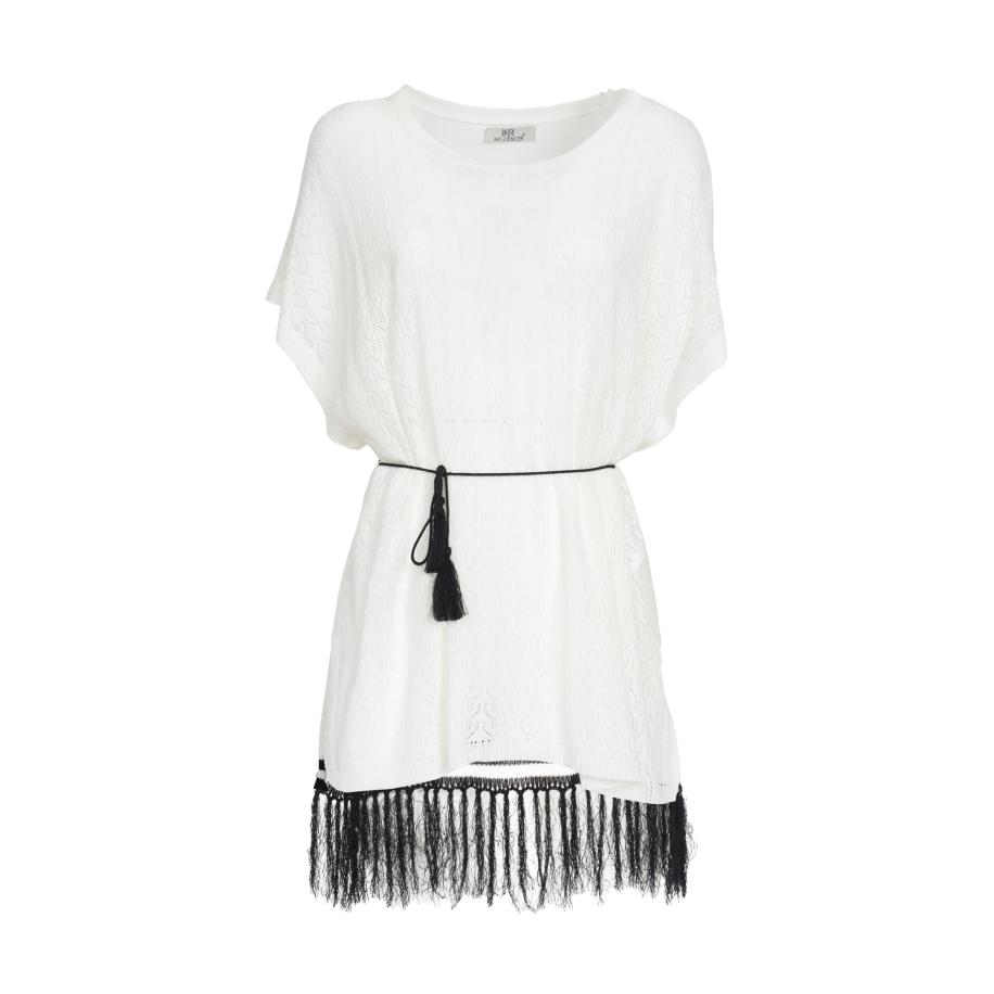 Influencer Influencer Trui Pointelle zwart / wit -