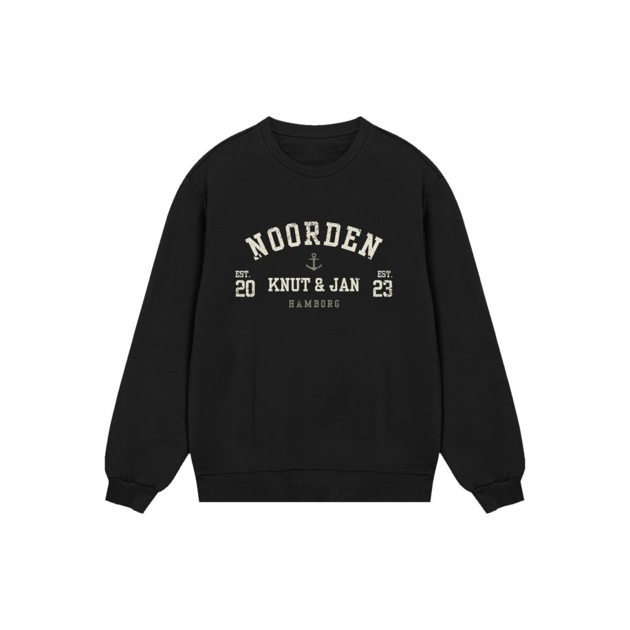 F4NT4STIC F4NT4STIC Sweatshirt Knut & Jan Hamburg zwart / wit -