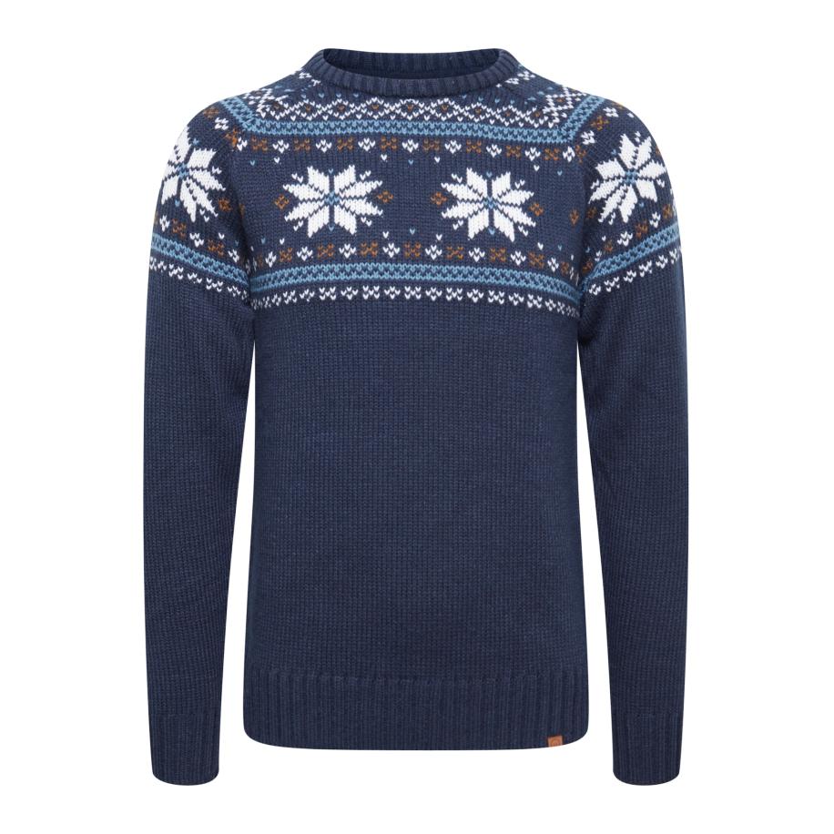 11 Project 11 Project Trui Timbro blauw / cyaan blauw / oker / wit -