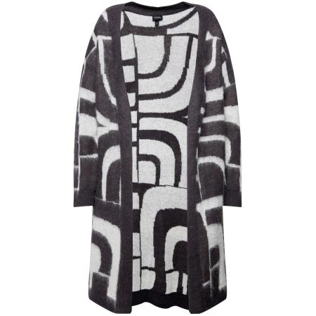 Ulla Popken Ulla Popken Gebreid vest grijs / zwart