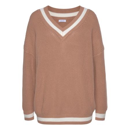 Lascana LASCANA Trui cappuccino / wit