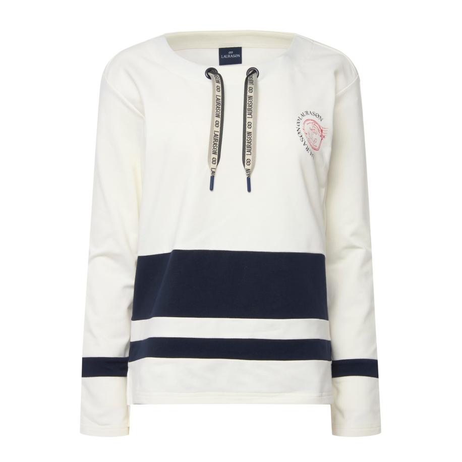 LAURASØN LAURASØN Sweatshirt nachtblauw / lichtroze / offwhite -