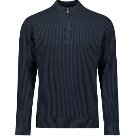 No Excess Half Zip Trui Rib Navy