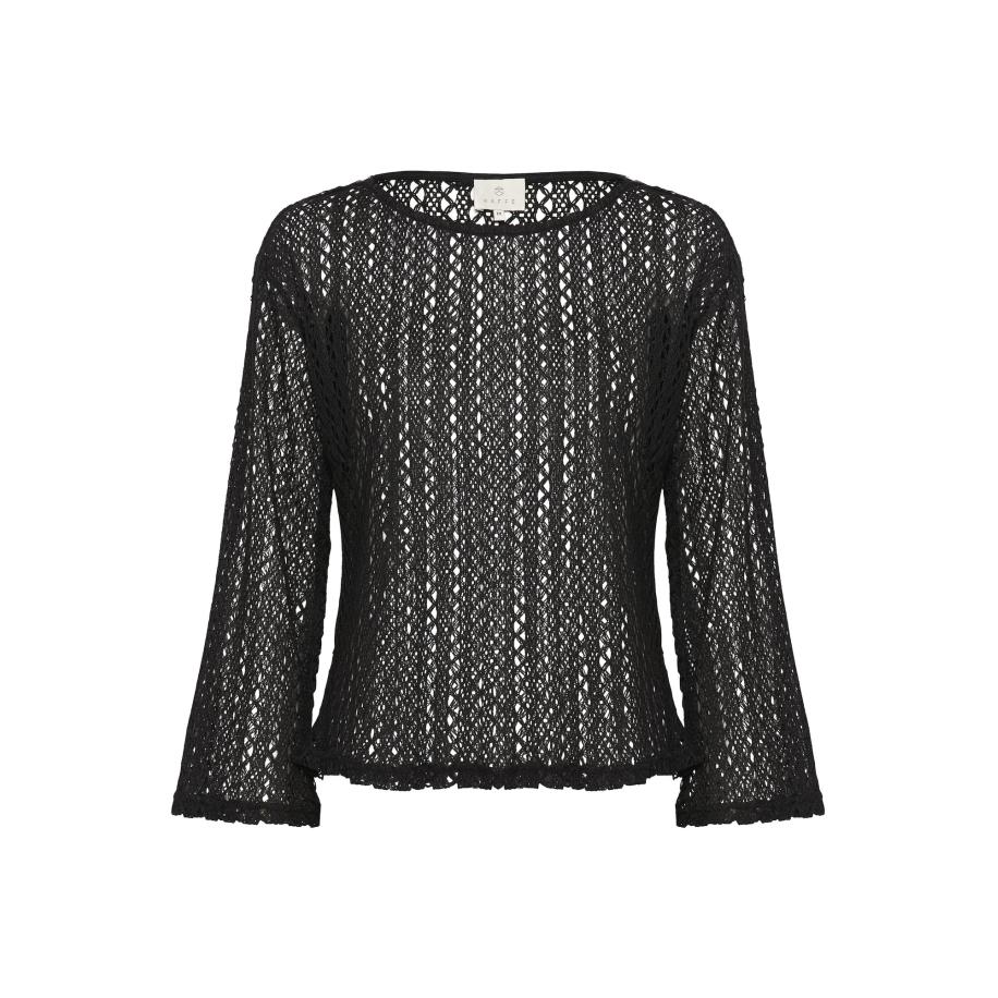 Kaffe Kaffe Trui Lykke zwart -