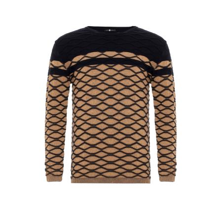 Cipo & Baxx CIPO & BAXX Trui lichtbruin / zwart