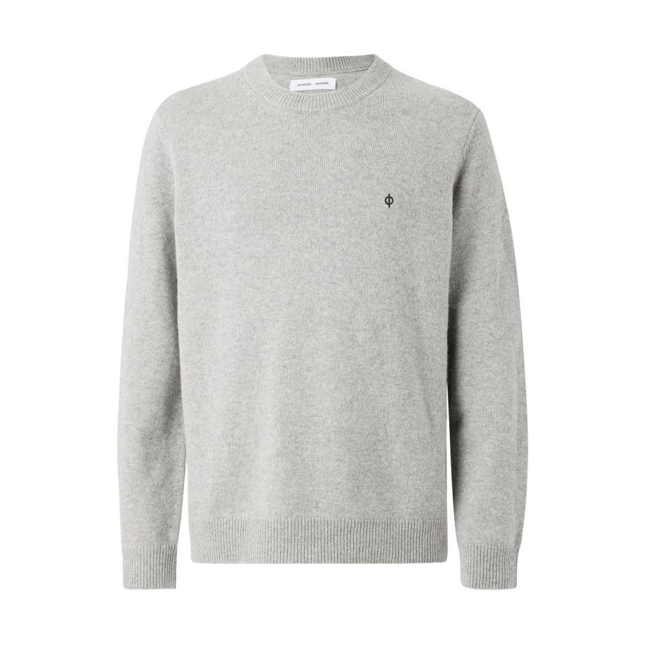 Samsøe & Samsøe Samsøe Samsøe Trui Patrik grijs gemêleerd / zwart -