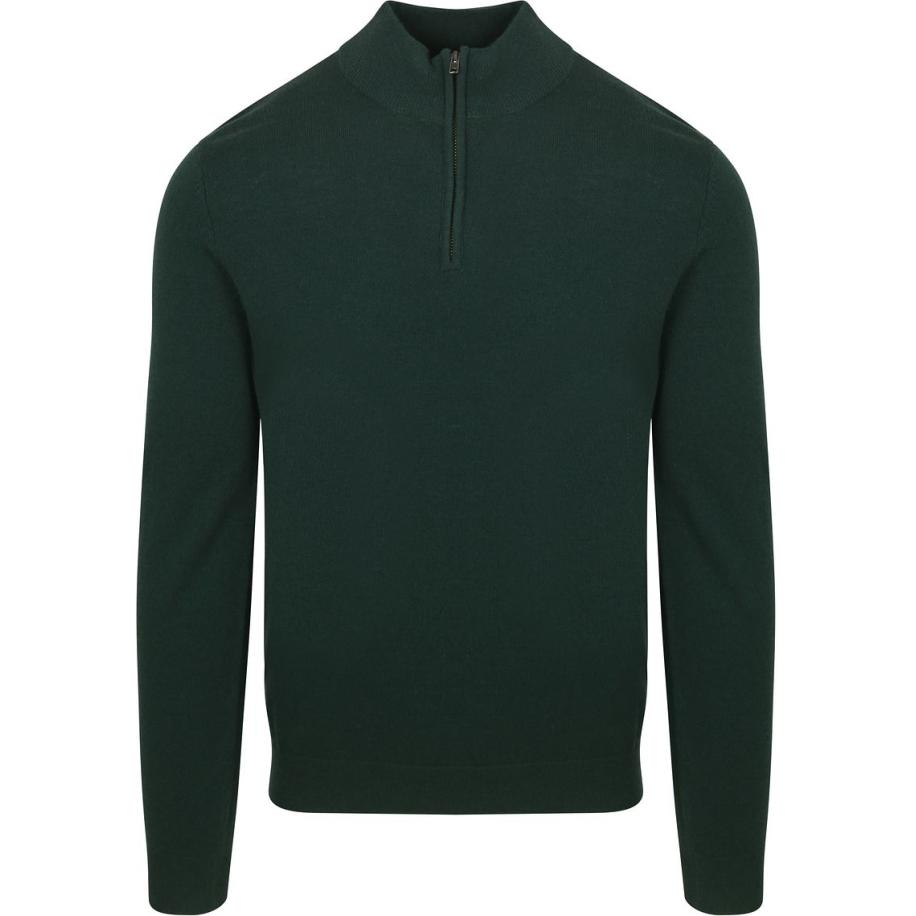 Steppin' Out Half Zip Trui Merinowol Caccia Groen Groen