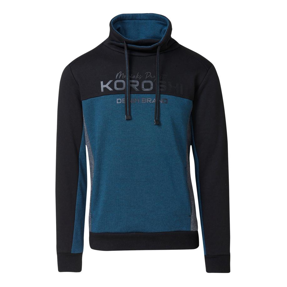 KOROSHI Sweatshirt blauw / zwart Blauw