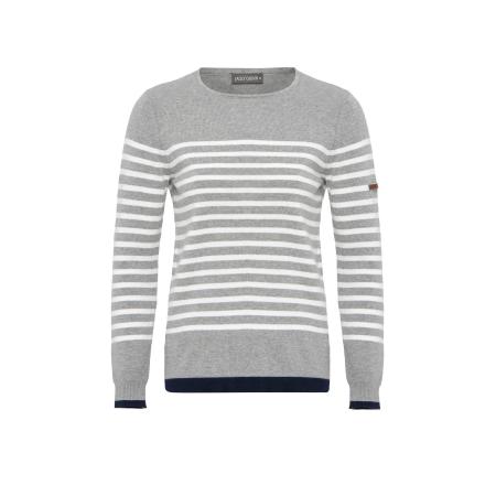 Jacey Quinn Jacey Quinn Trui donkerblauw / grijs gemêleerd / wit