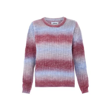 Sidona Sidona Trui lichtblauw / grijs / bordeaux