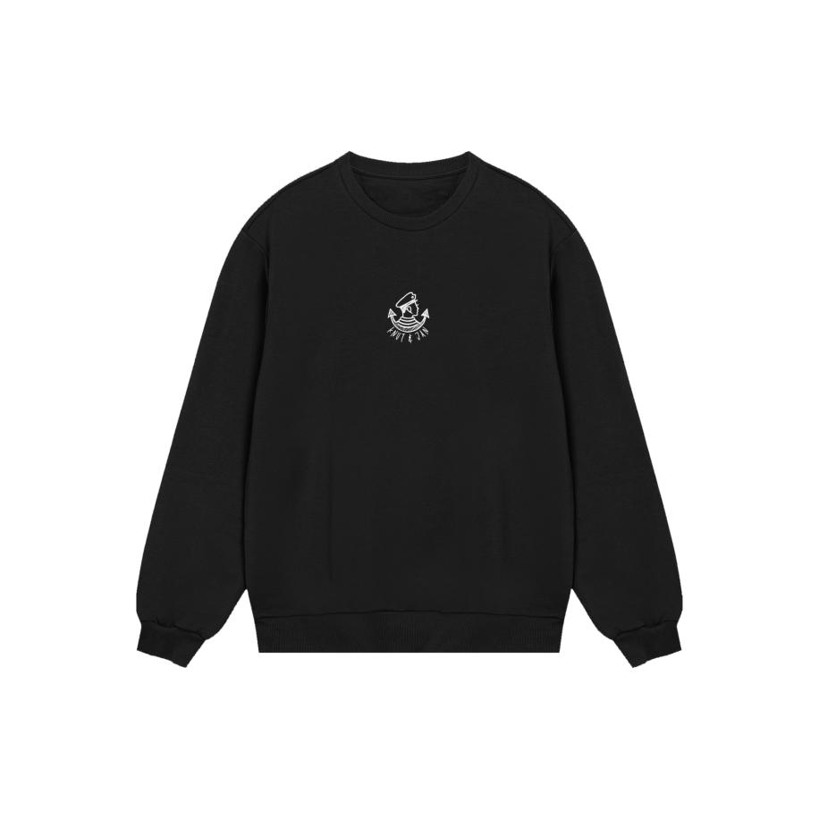 F4NT4STIC F4NT4STIC Sweatshirt Knut & Jan Scribble zwart -