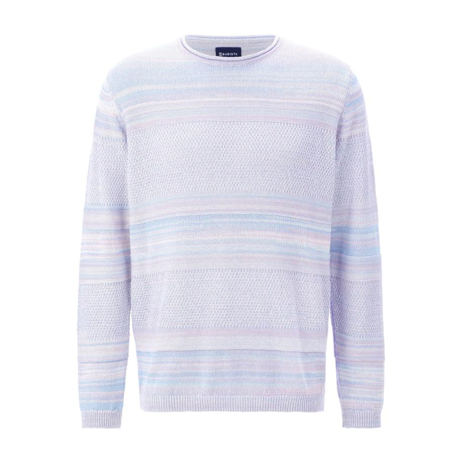 BABISTA Trui ronde halslichtblauw, Melange Blauw