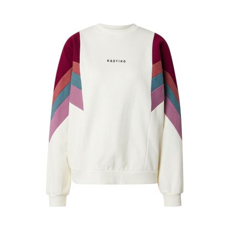 Kaotiko Kaotiko Sweatshirt CREW GINGER lichtbeige / smaragd / rood / donkerrood