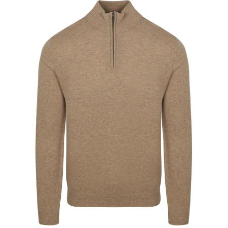Steppin' Out Half Zip Trui Merinowol Beige