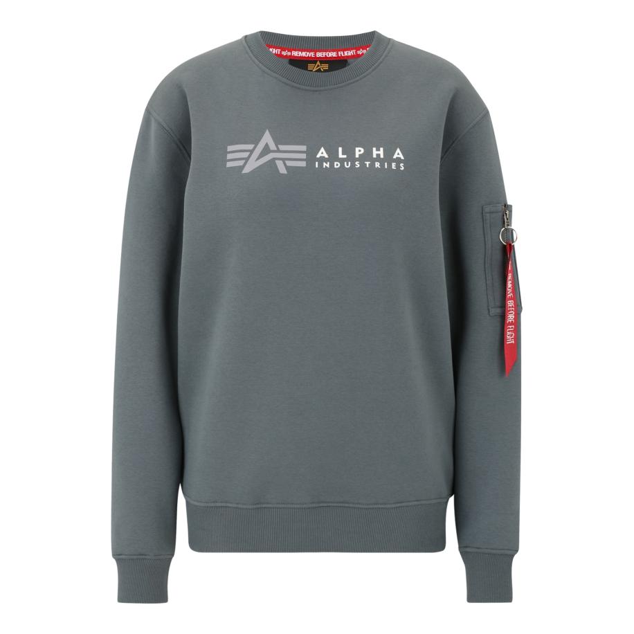 Alpha Industries ALPHA INDUSTRIES Sweatshirt cyaan blauw / grijs / rood / wit -