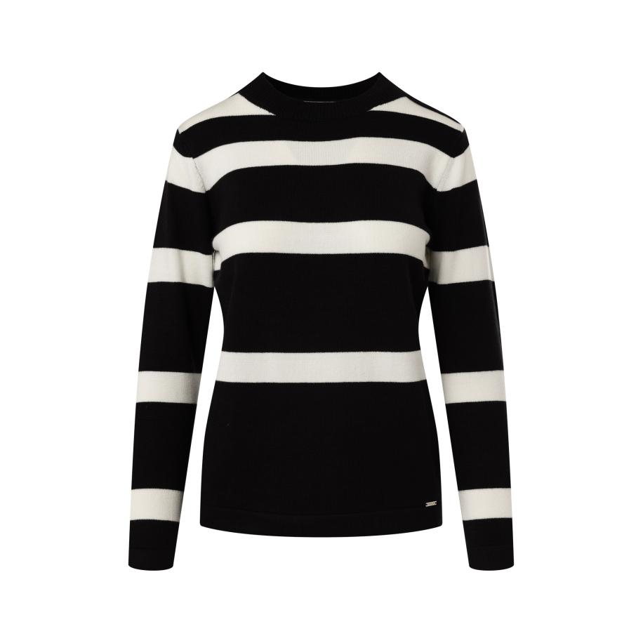 Quiosque Trui 6TP007 zwart gemêleerd / wit Zwart