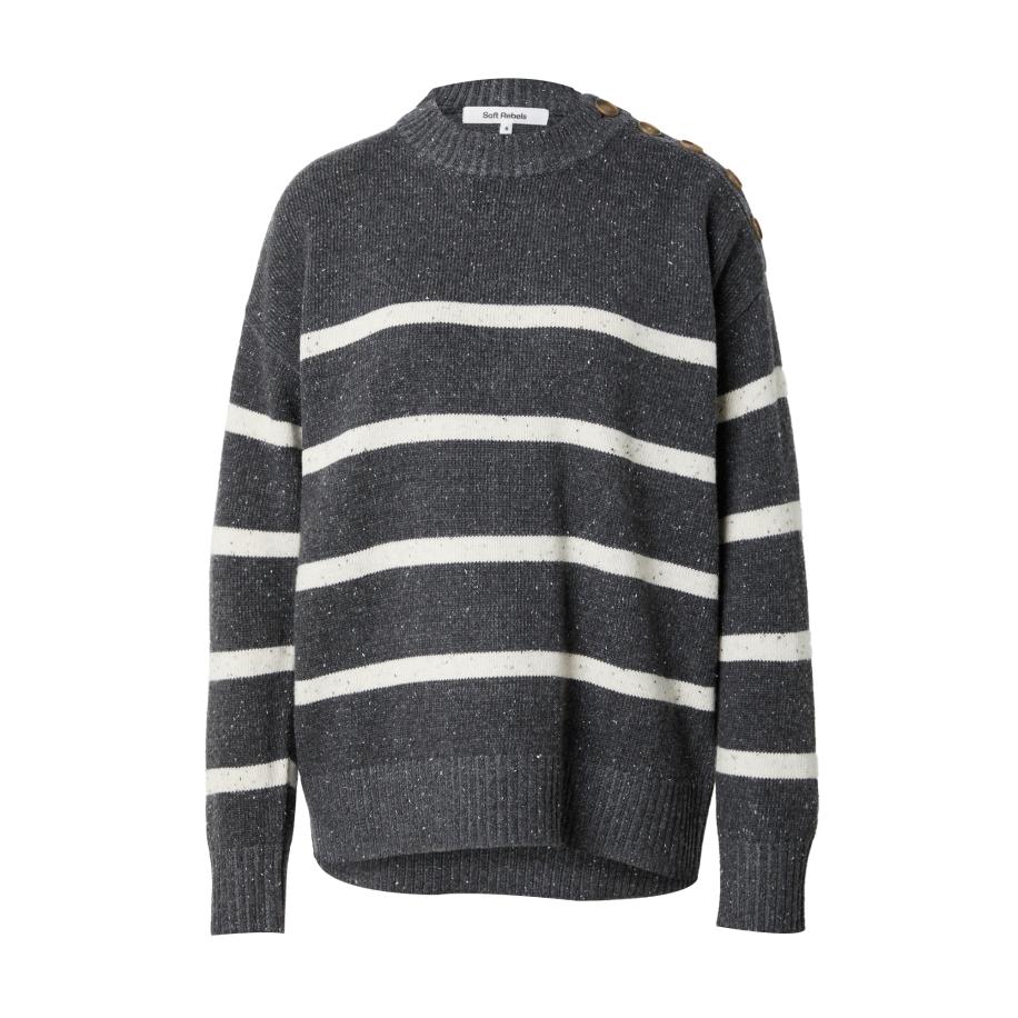 Soft Rebels Soft Rebels Trui SREMerald donkergrijs / wit -