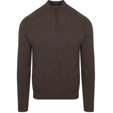 Steppin' Out Half Zip Trui Merinowol Bruin