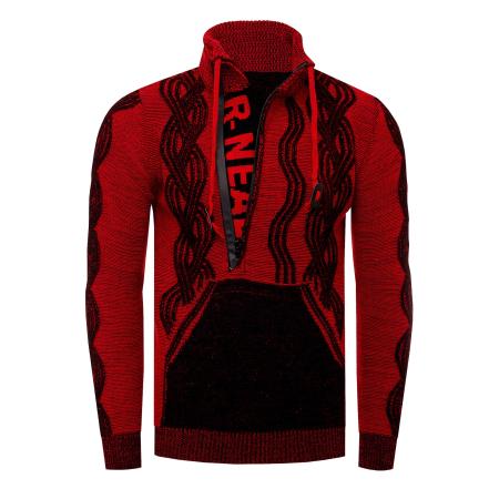 Rusty Neal Rusty Neal Trui karmijnrood / zwart