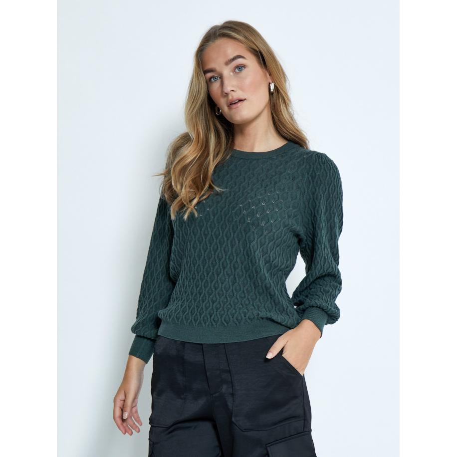 Peppercorn Trui Rosalia donkergroen Groen