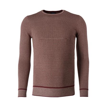 Marvelis Casual Trui ronde hals bordeaux, Motief