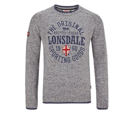 Lonsdale LONSDALE Trui Borden marine / grijs gemêleerd / rood / wit