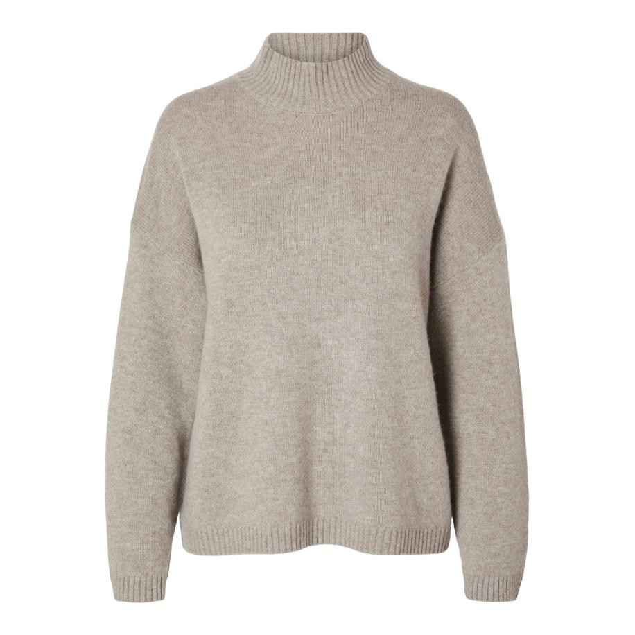 Selected SELECTED Trui SLFCILLE beige gemêleerd -
