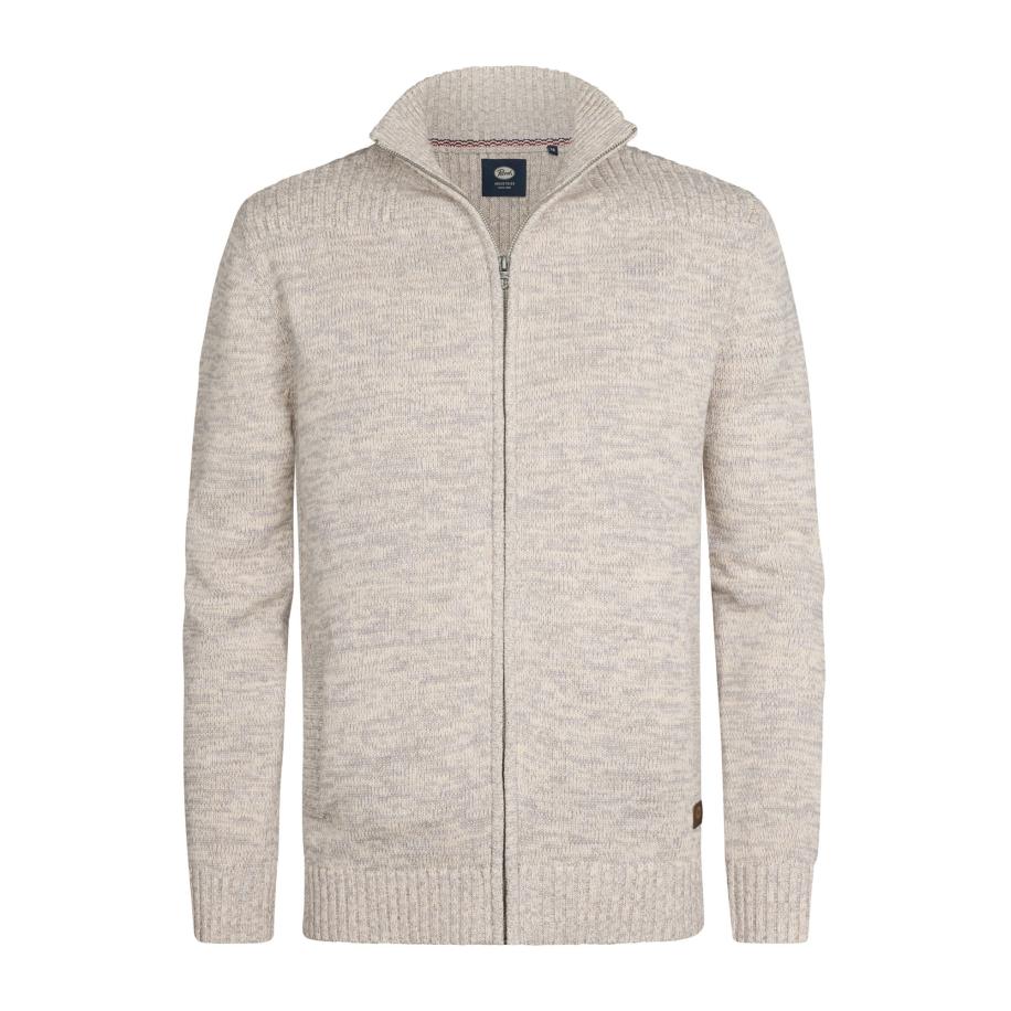 Petrol Industries Petrol Industries Gebreid vest grijs gemêleerd -