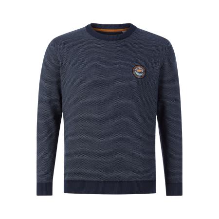 Jan Vanderstorm Trui ronde halsdonkerblauw, Motief