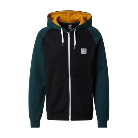 Iriedaily Iriedaily Sweatvest De College 2 nachtblauw / geel / jade groen