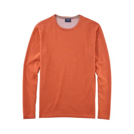 OLYMP Casual Trui ronde hals baksteenrood, Effen