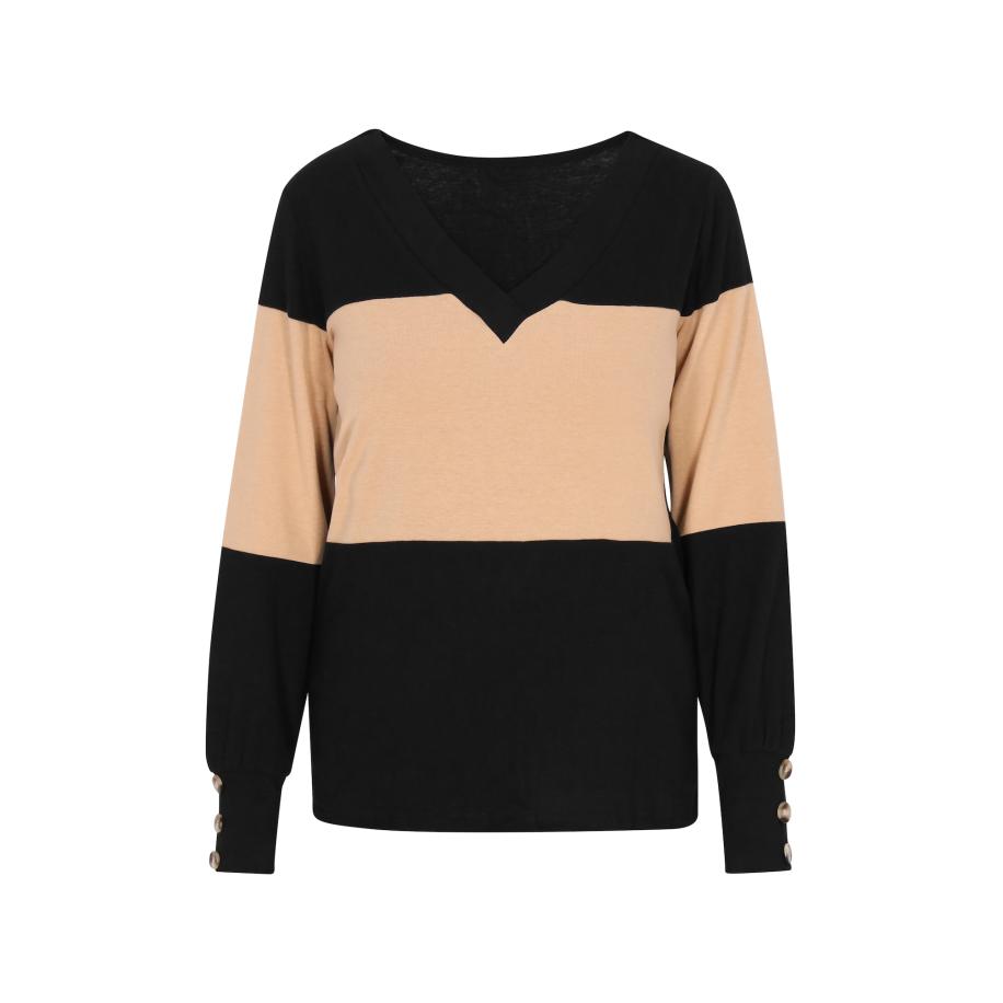 SANIKA SANIKA Shirt beige / zwart -