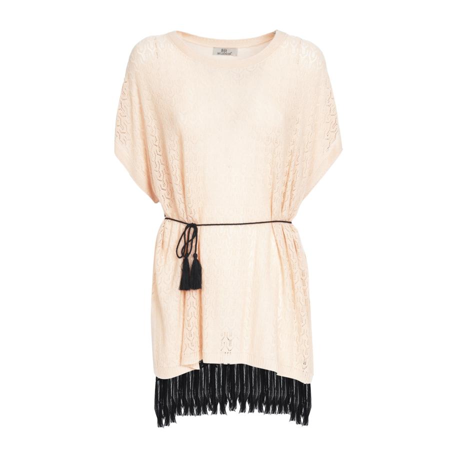 Influencer Influencer Trui Pointelle beige / zwart -