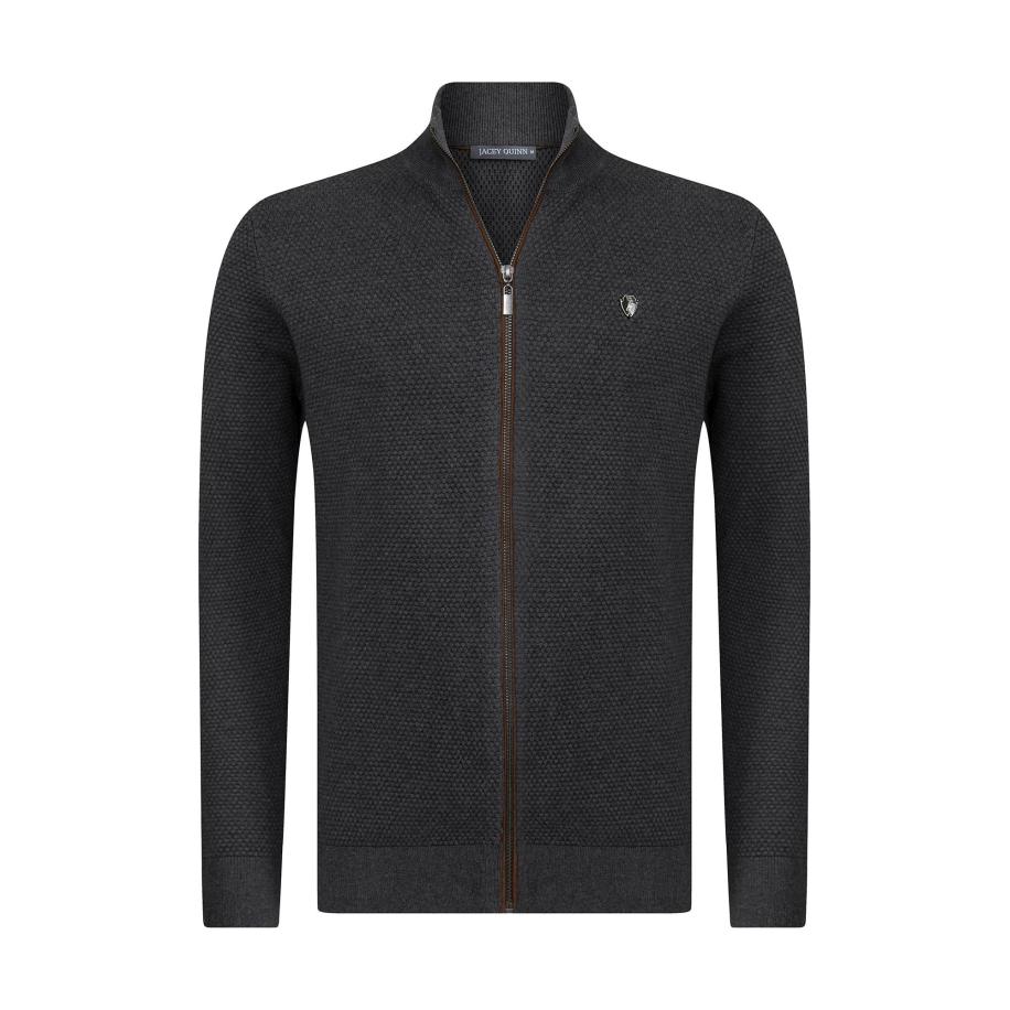 Jacey Quinn Jacey Quinn Gebreid vest antraciet -