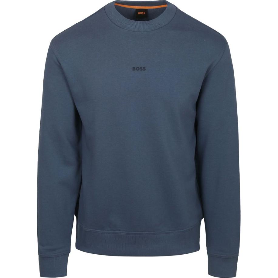 BOSS Trui Smallcrew Blauw Blauw