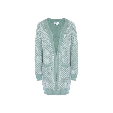 Sidona Sidona Gebreid vest aqua / wit