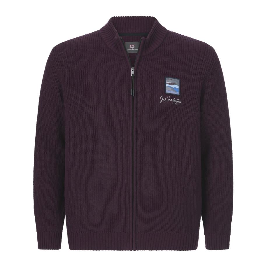 jan vanderstorm Jan Vanderstorm Gebreid vest Oletarvin gemengde kleuren / donkerrood -