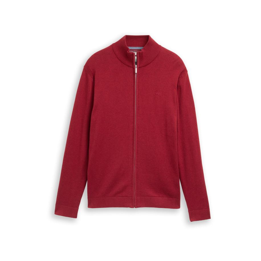 TOM TAILOR Gebreid vest robijnrood Rood