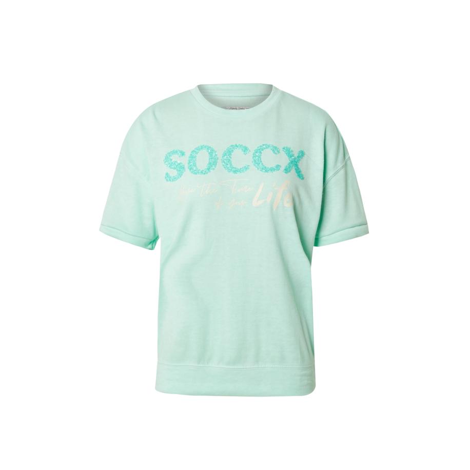 Soccx Soccx Sweatshirt beige / turquoise / mintgroen -