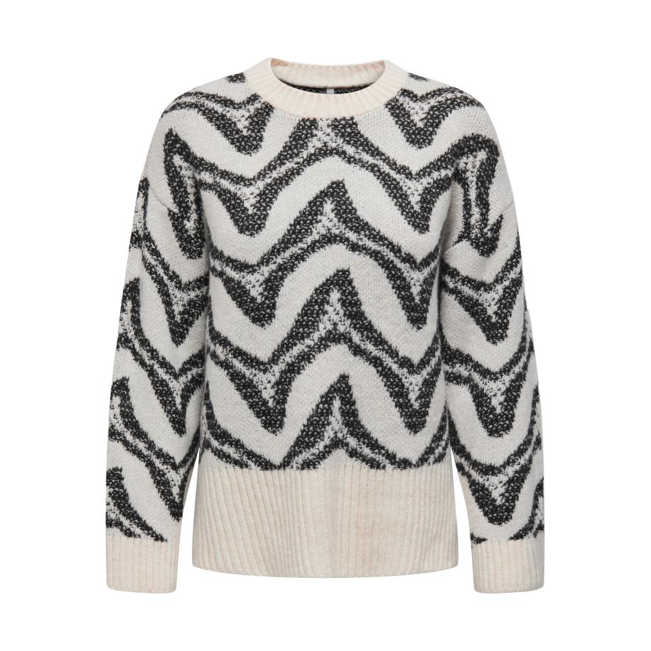 Only ONLY Trui ONLJANE zwart / wit -