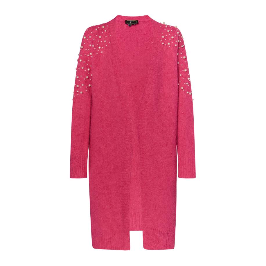 Faina faina Gebreid vest pink / parelwit -