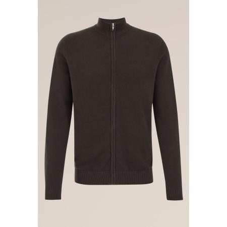 WE Fashion Heren Regular fit fijngebreid vest - Regular fit - Bruin - Katoen - Maat: XS