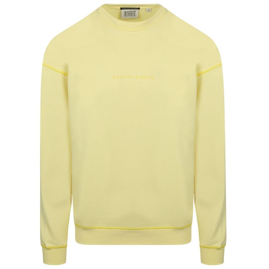 Scotch and Soda Sweater Core Logo Geel Geel