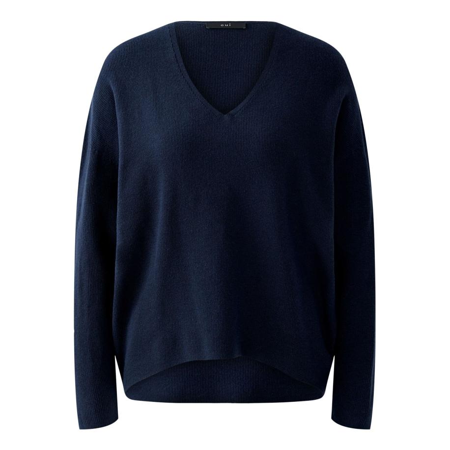 Oui OUI Trui Freyja donkerblauw -
