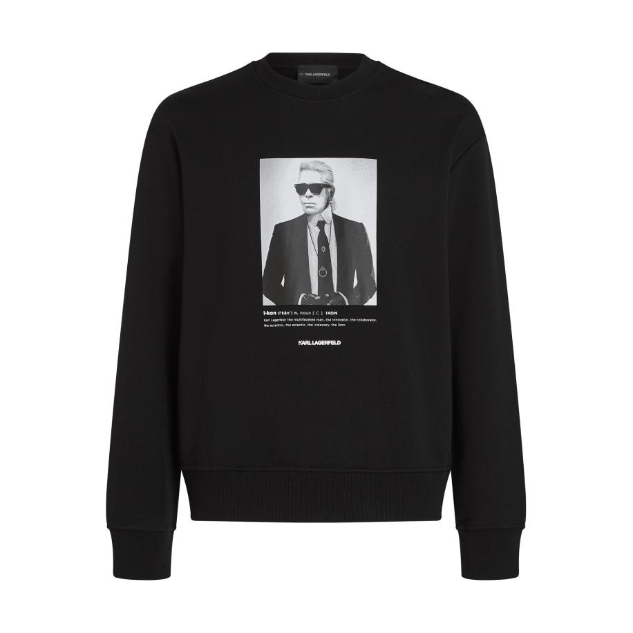 Karl Lagerfeld Sweatshirt PORTRAIT grijs / zwart Zwart