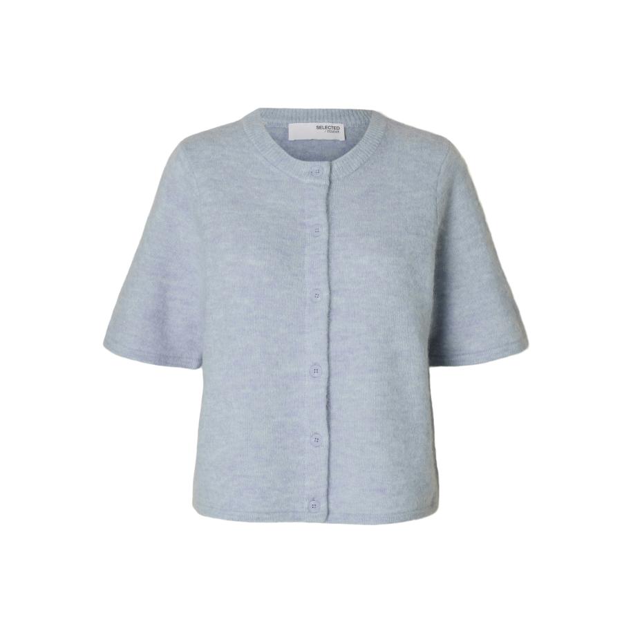Selected SELECTED Gebreid vest SLFLULU lichtblauw -