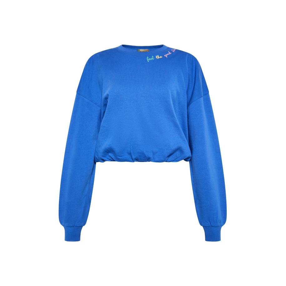 ebeeza ebeeza Sweatshirt blauw / lichtgroen / oranje / oudroze -
