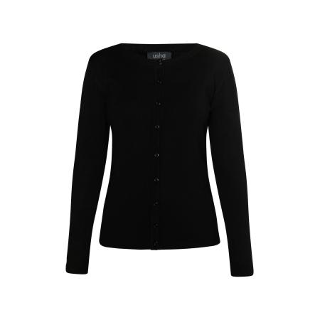 Usha usha BLACK LABEL Gebreid vest Nowles zwart