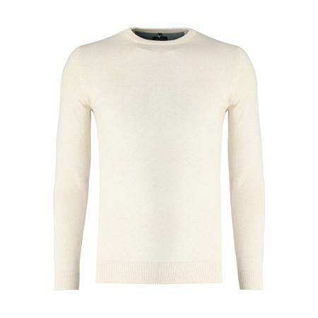 Marvelis Casual Trui ronde hals ecru, Effen