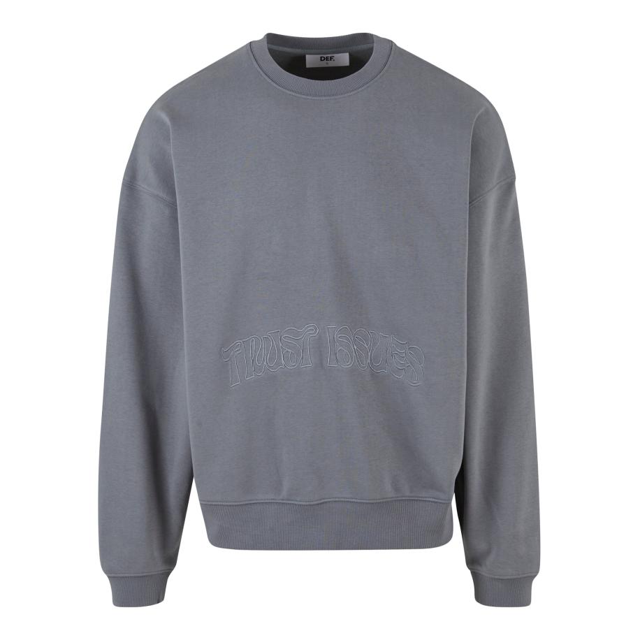 DEF DEF Sweatshirt Trust Issues rookgrijs -